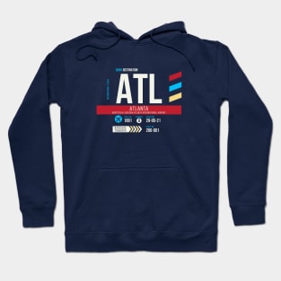 Atlanta (ATL) Airport Code Baggage Tag Hoodie